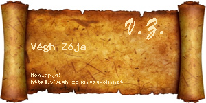 Végh Zója névjegykártya